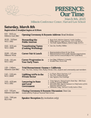 Conference schedule.