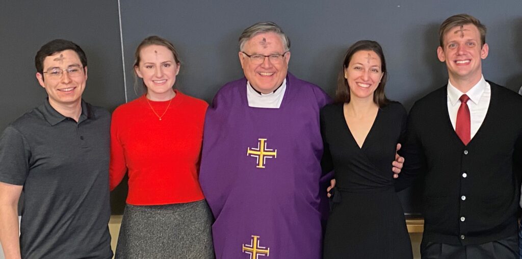 Five people on Ash Wednesday.