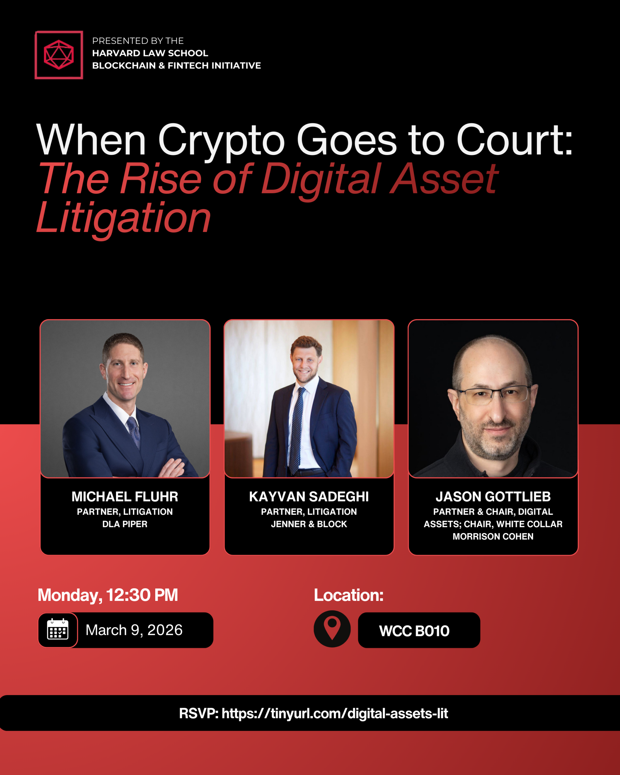 Litigation event poster