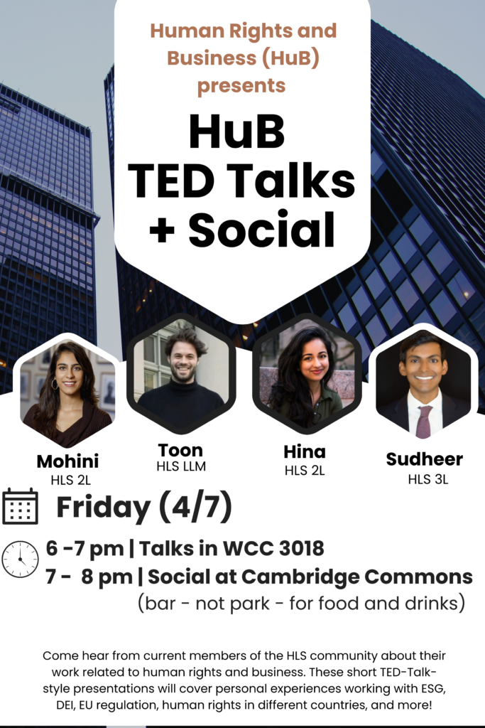 HuB TED Talks poster.
