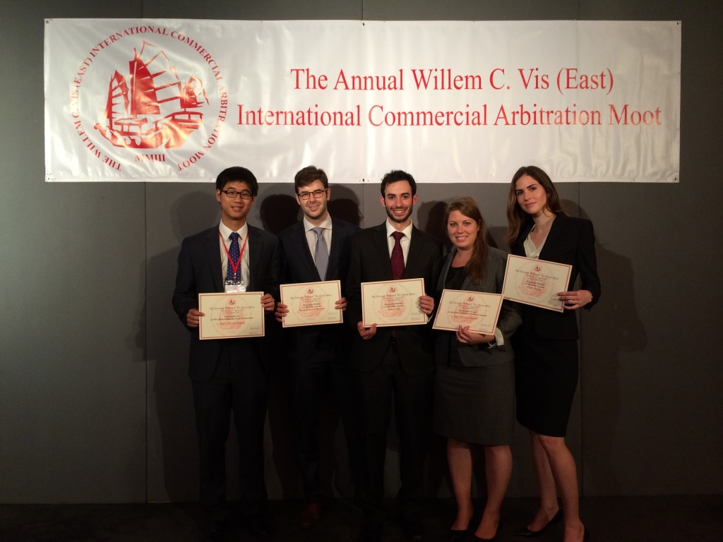 Moot court team members.