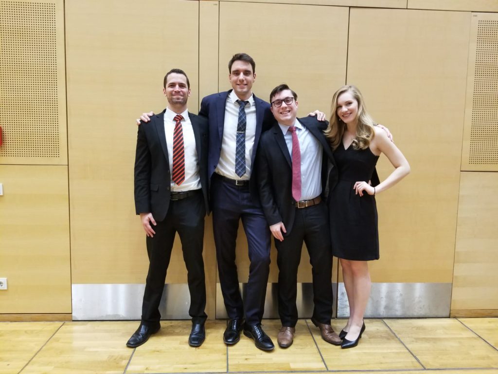 Moot court team members.
